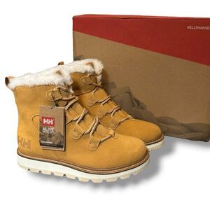 Helly Hansen Alma insulated Leather Shearling Wheat Snow Winter Boots Women's 6